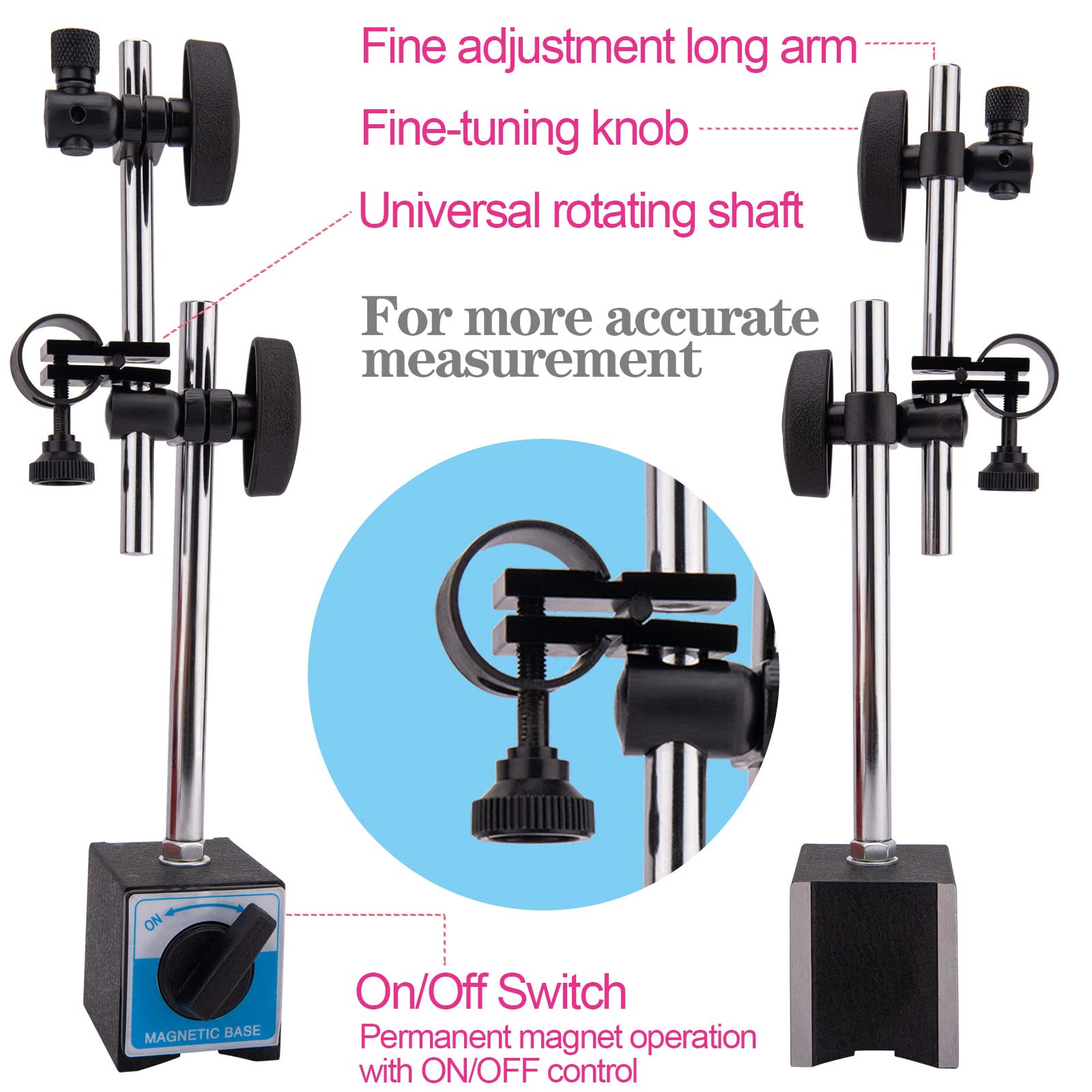 Dial Indicator with Magnetic Base Holder, Dial Indicator Set with